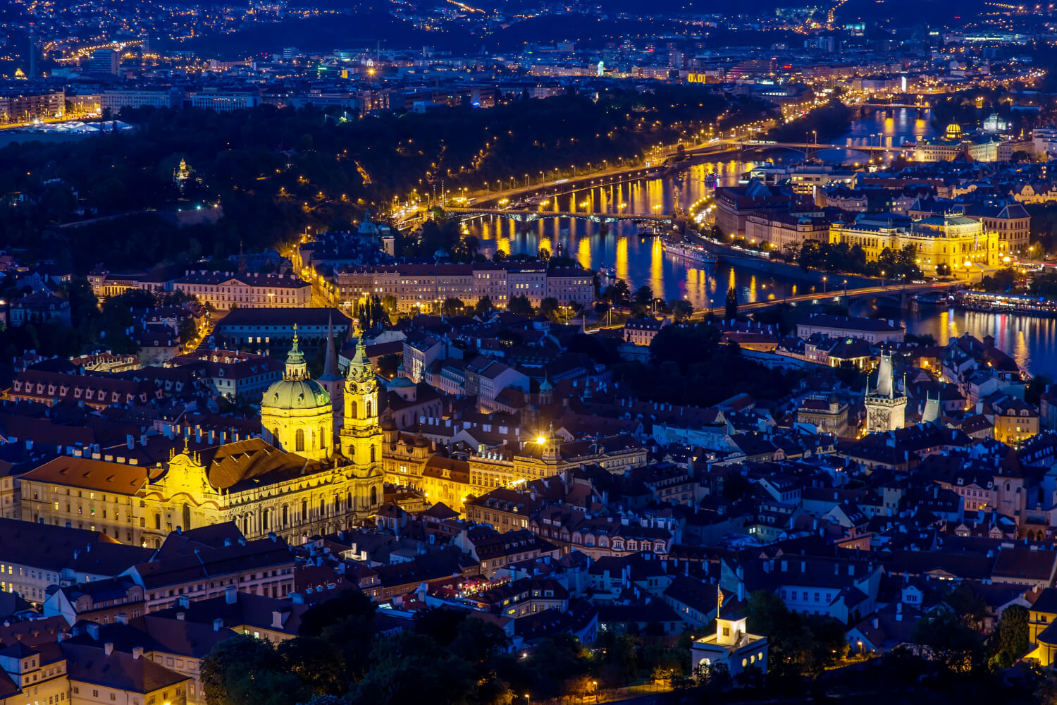 prague at night