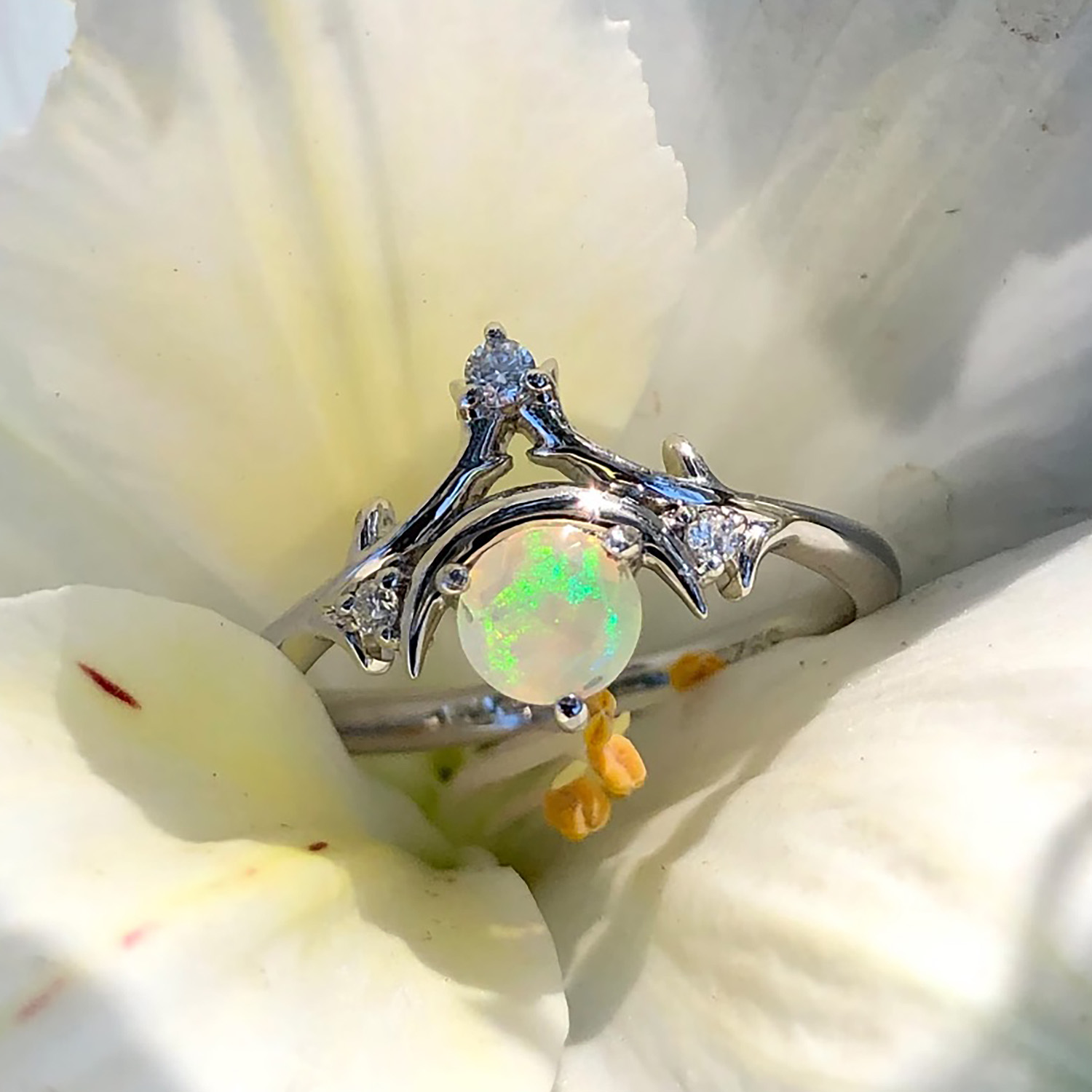 fairy moon engagement ring