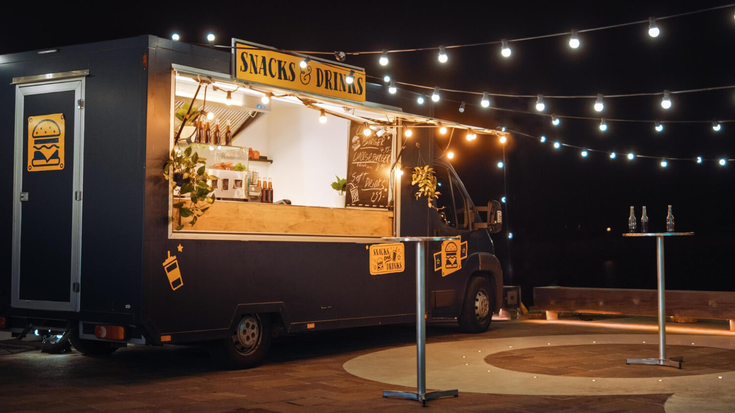 a food truck with snacks and drinks