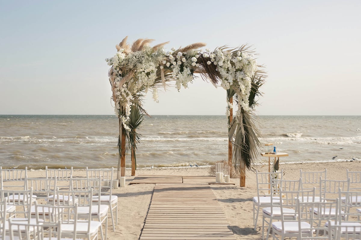 beach wedding ceremony